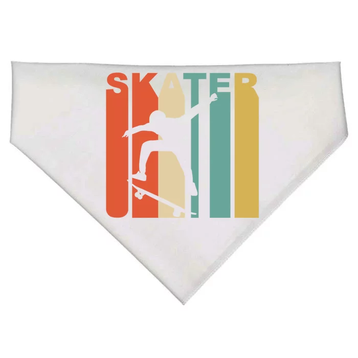 Retro 1970S Style Skater Skateboarder Skateboarding Cute Gift Cool Gift USA-Made Doggie Bandana