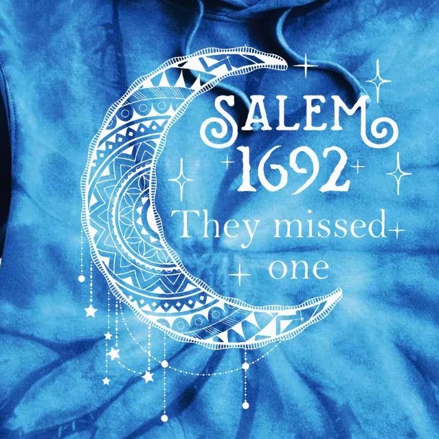 Retro 1692 They Missed One Witch Salem 1692 Halloween Witch Tie Dye Hoodie