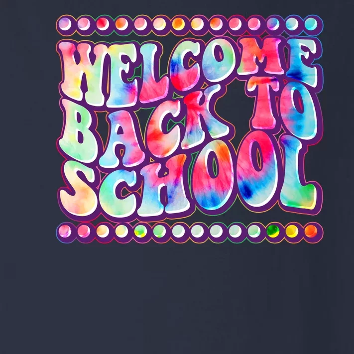 Retro 1960s Tie Dye Welcome Back To School Toddler Long Sleeve Shirt