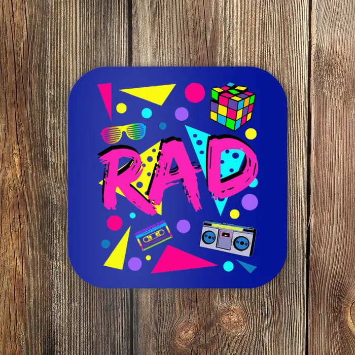 Rad 1980s Vintage Eighties Costume Party Coaster