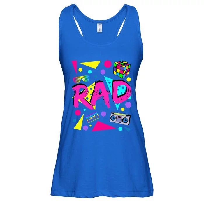 Rad 1980s Vintage Eighties Costume Party Ladies Essential Flowy Tank