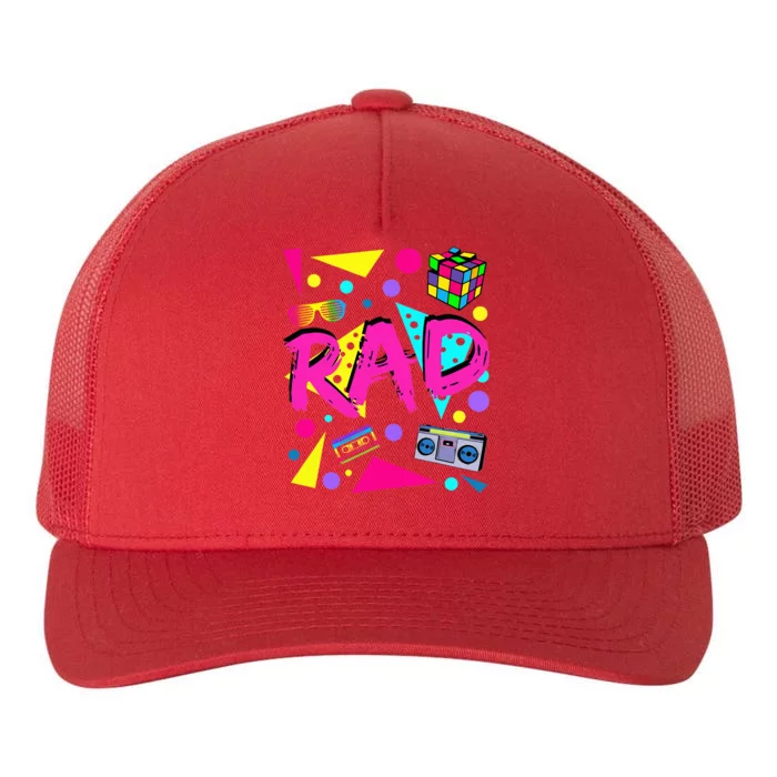 Rad 1980s Vintage Eighties Costume Party Yupoong Adult 5-Panel Trucker Hat