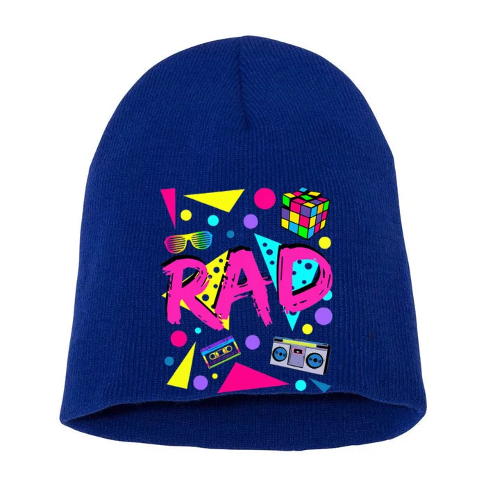 Rad 1980s Vintage Eighties Costume Party Short Acrylic Beanie