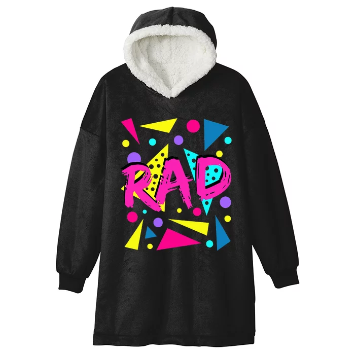 Rad 1980s Vintage Eighties Costume Party Hooded Wearable Blanket