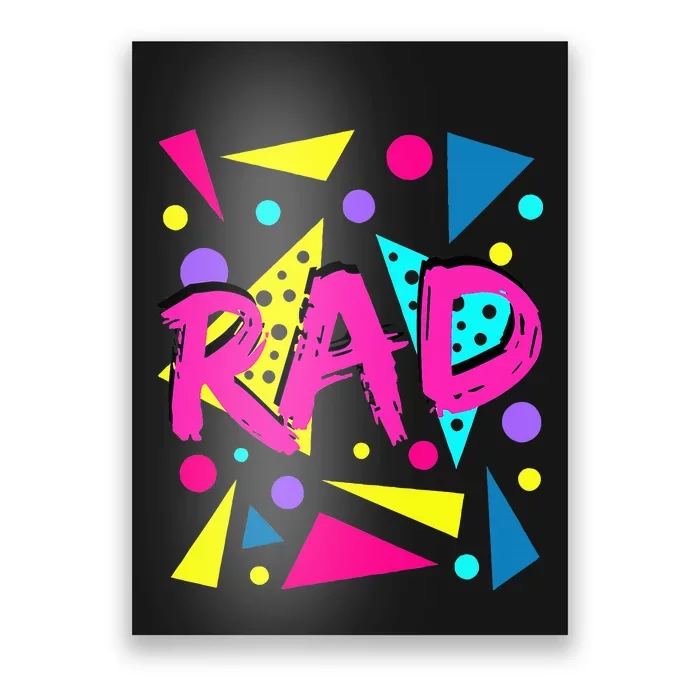 Rad 1980s Vintage Eighties Costume Party Poster