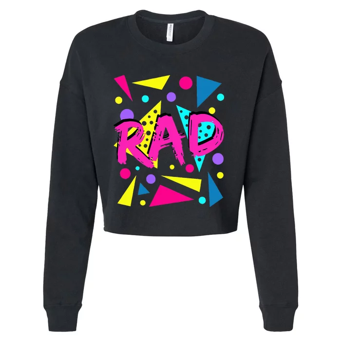 Rad 1980s Vintage Eighties Costume Party Cropped Pullover Crew