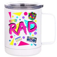 Rad 1980s Vintage Eighties Costume Party 12 oz Stainless Steel Tumbler Cup