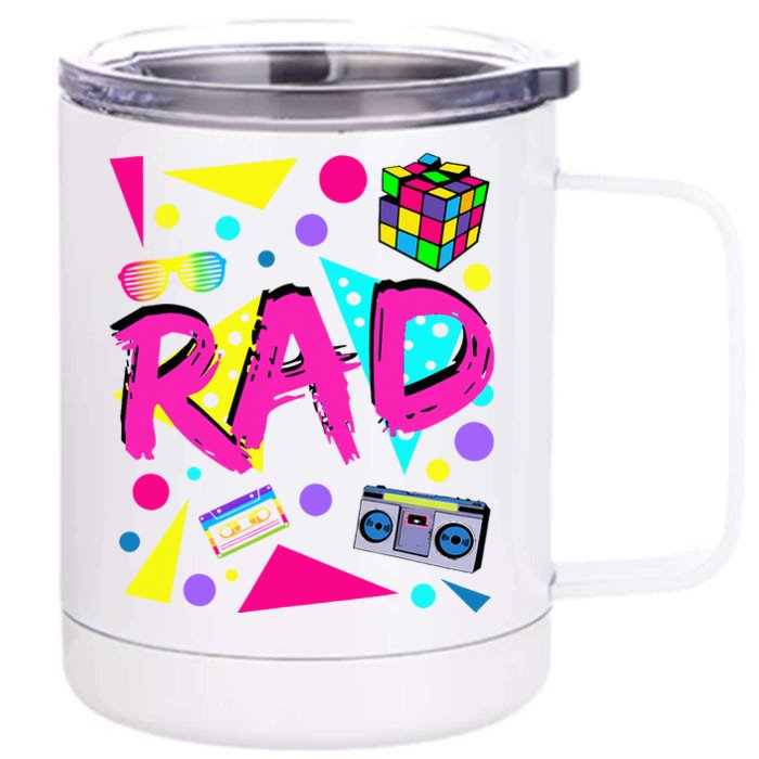 Rad 1980s Vintage Eighties Costume Party 12 oz Stainless Steel Tumbler Cup