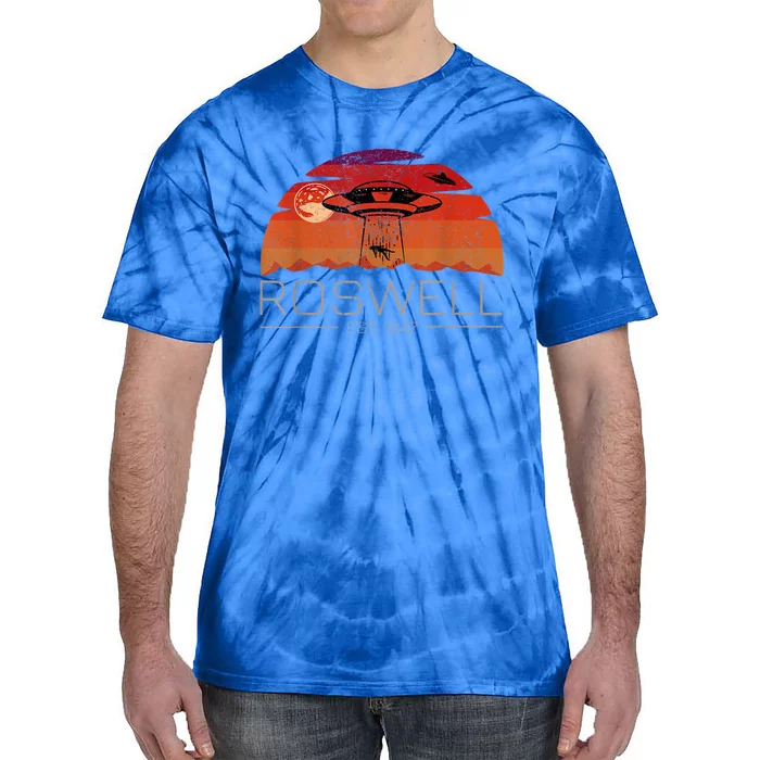 Roswell 1947 Vintage Alien UFO New Mexico Tie-Dye T-Shirt