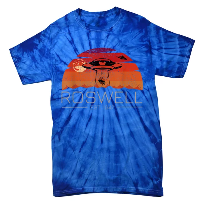 Roswell 1947 Vintage Alien UFO New Mexico Tie-Dye T-Shirt