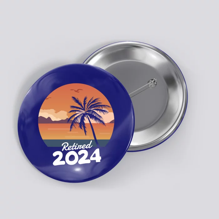 Retired 2024 Beach Palm Tree Summer Vibes Button