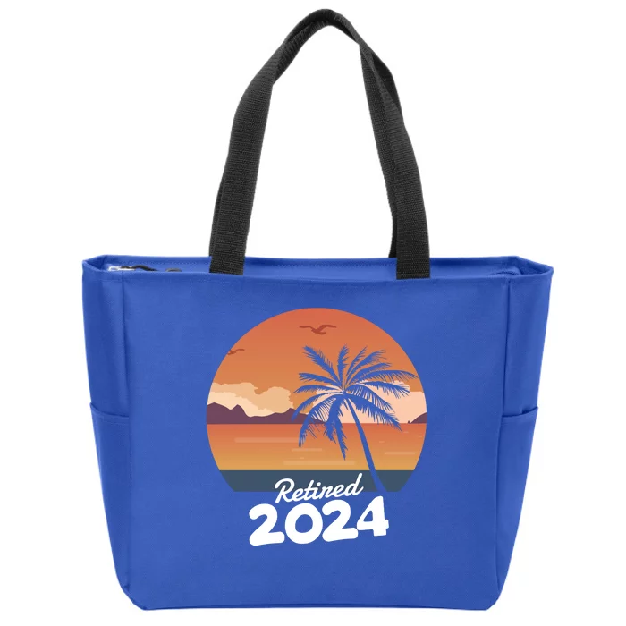 Retired 2024 Beach Palm Tree Summer Vibes Zip Tote Bag