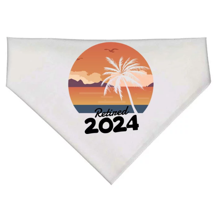 Retired 2024 Beach Palm Tree Summer Vibes USA-Made Doggie Bandana