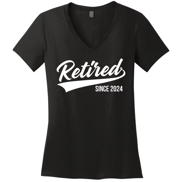 Retired 2024 Decoration Retirement Women's V-Neck T-Shirt