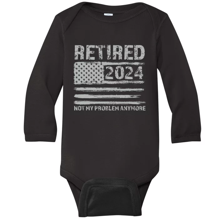 Retired 2024 Decoration Women Retirement Baby Long Sleeve Bodysuit