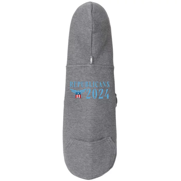 Republicans 2024 Election Logo Doggie 3-End Fleece Hoodie