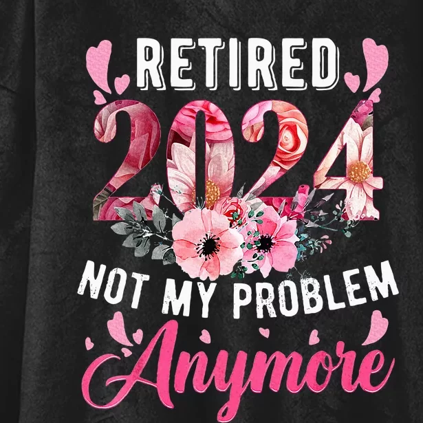 Retired 2024 Funny Retirement Hooded Wearable Blanket