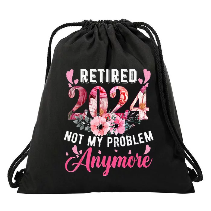 Retired 2024 Funny Retirement Drawstring Bag