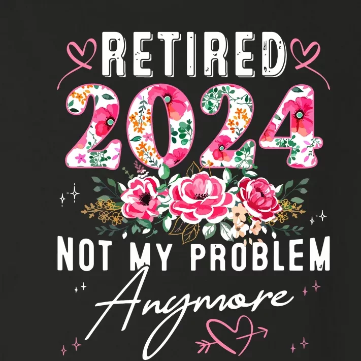 Retired 2024 Funny Retirement Gifts For Women 2024 Floral Toddler Long Sleeve Shirt