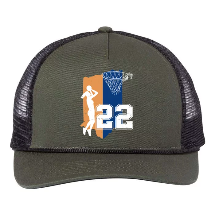 Retro 22 Female Basketball Player Retro Rope Trucker Hat Cap