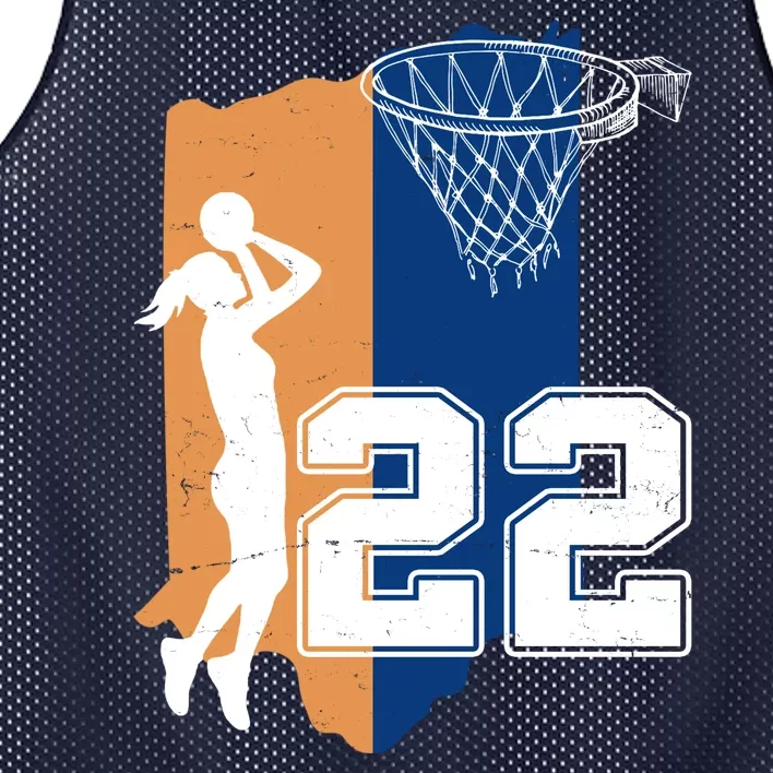 Retro 22 Female Basketball Player Mesh Reversible Basketball Jersey Tank