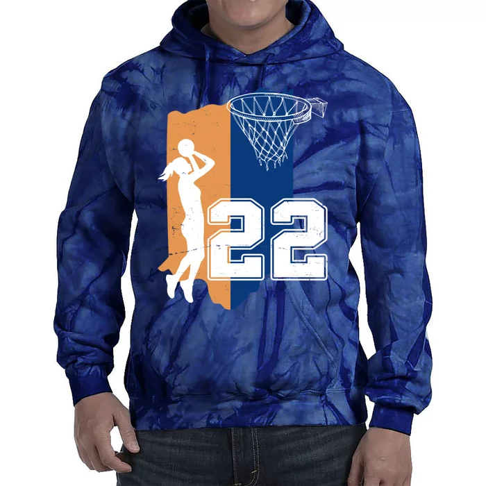 Retro 22 Female Basketball Player Tie Dye Hoodie