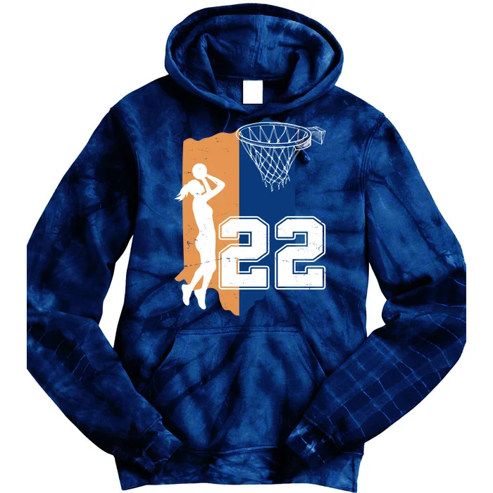 Retro 22 Female Basketball Player Tie Dye Hoodie