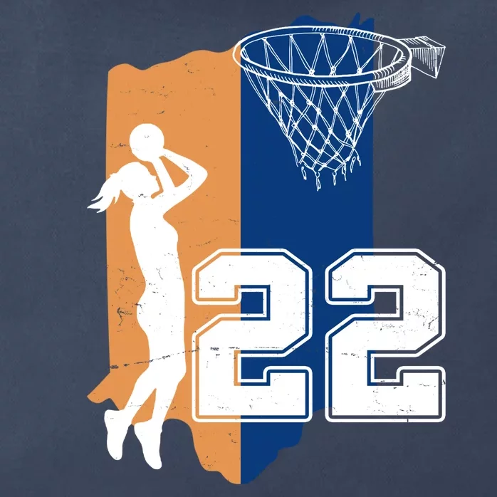 Retro 22 Female Basketball Player Zip Tote Bag