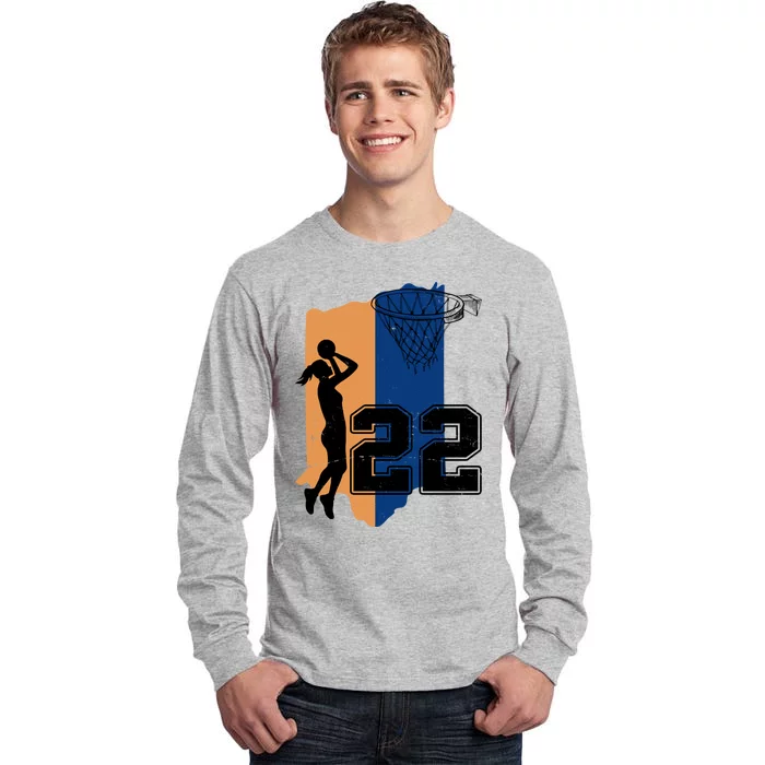 Retro 22 Female Basketball Player Tall Long Sleeve T-Shirt