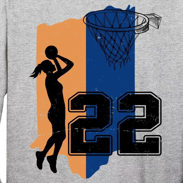 Retro 22 Female Basketball Player Tall Long Sleeve T-Shirt