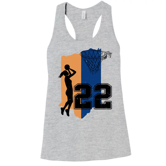 Retro 22 Female Basketball Player Women's Racerback Tank