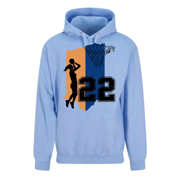 Retro 22 Female Basketball Player Unisex Surf Hoodie