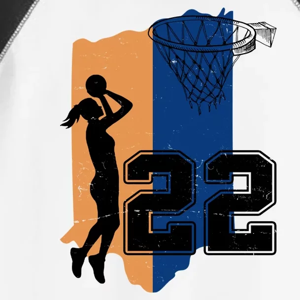 Retro 22 Female Basketball Player Toddler Fine Jersey T-Shirt