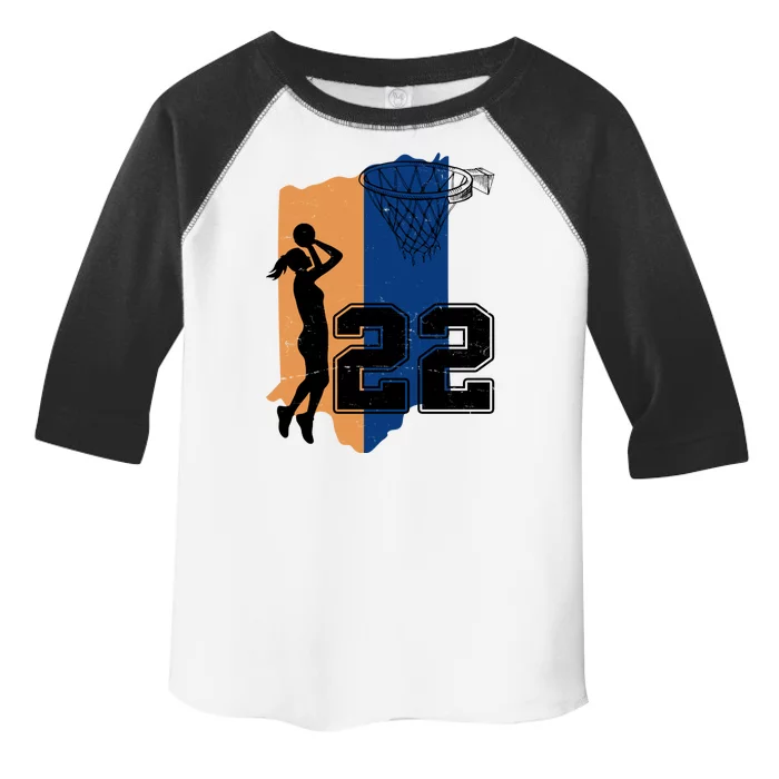 Retro 22 Female Basketball Player Toddler Fine Jersey T-Shirt