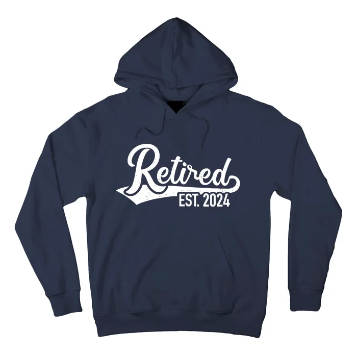 Retired 2024 For Coworker Retirement And Pensioner Hoodie