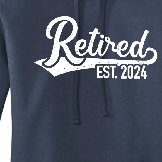 Retired 2024 For Coworker Retirement And Pensioner Women's Pullover Hoodie