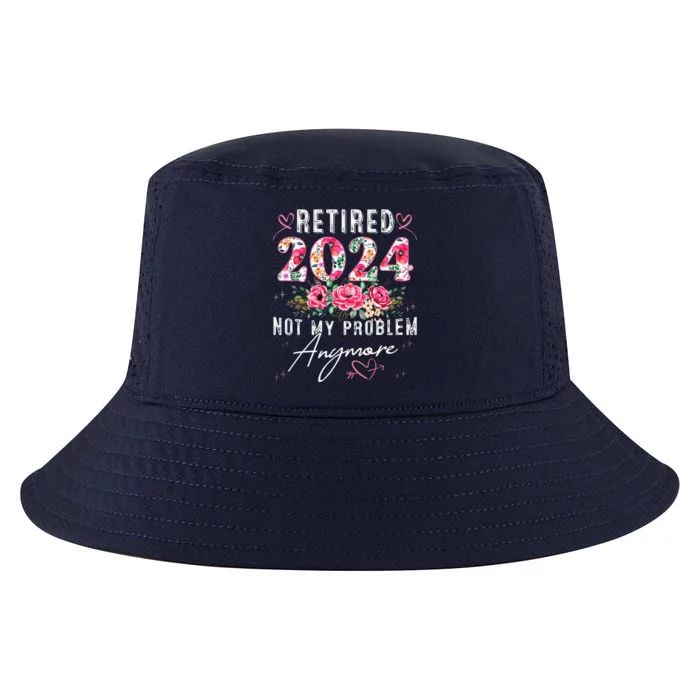 Retired 2024 Funny Retirement Gifts For Women 2024 Floral Cool Comfort Performance Bucket Hat