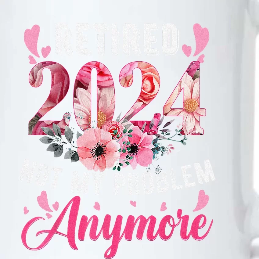 Retired 2024 Funny Retirement Gifts For Women 2023 Floral Black Color Changing Mug