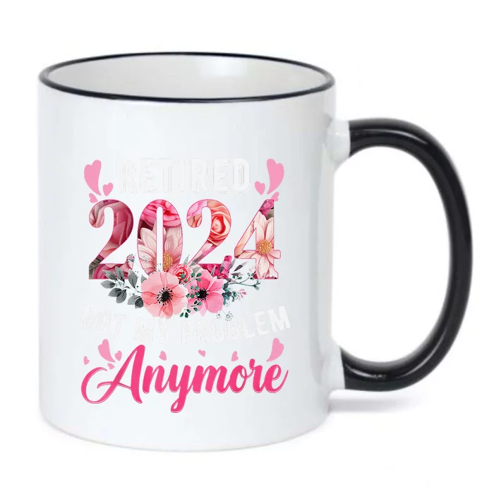 Retired 2024 Funny Retirement Gifts For Women 2023 Floral Black Color Changing Mug