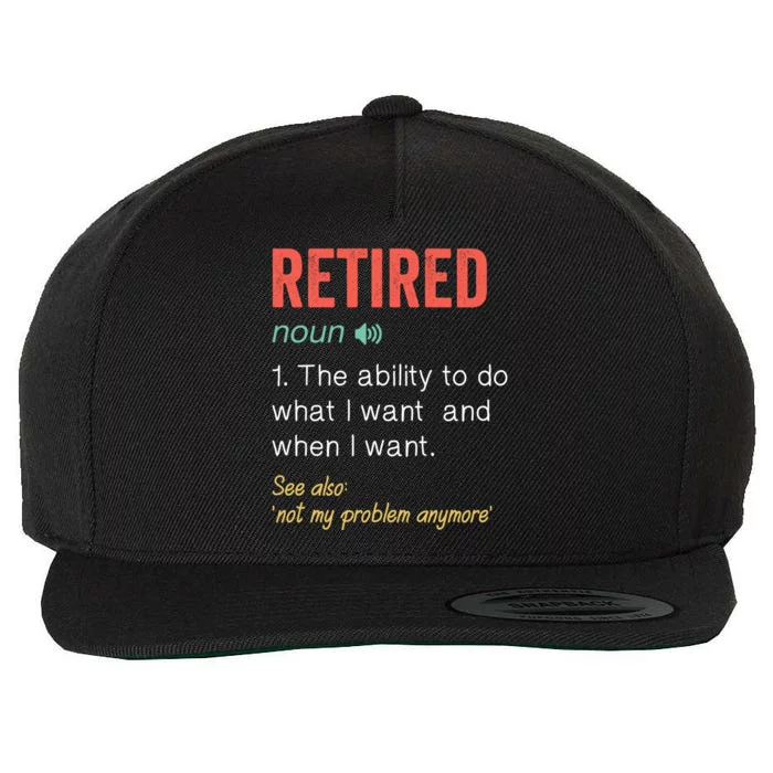 Retired 2022 Funny Retirement Wool Snapback Cap