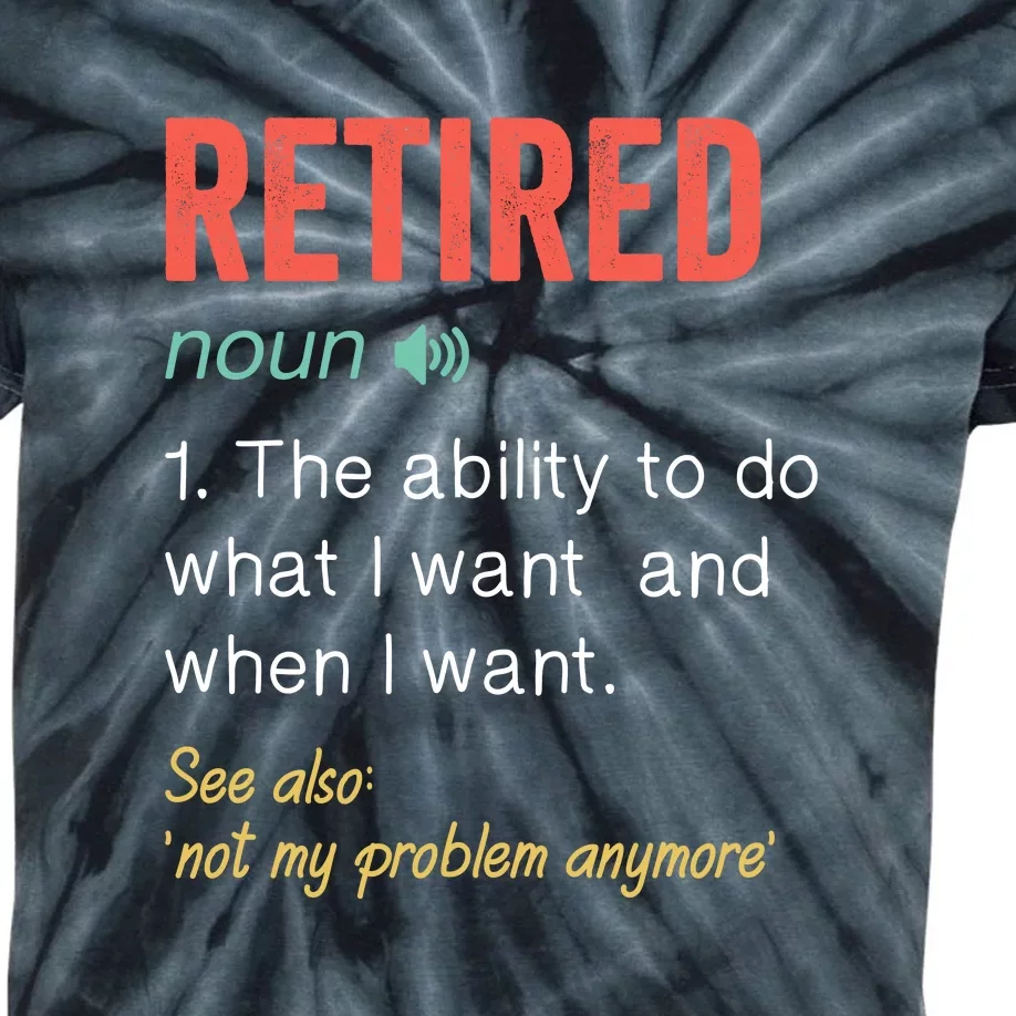 Retired 2022 Funny Retirement Kids Tie-Dye T-Shirt