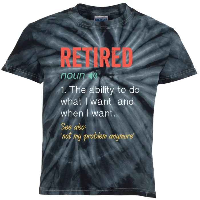 Retired 2022 Funny Retirement Kids Tie-Dye T-Shirt