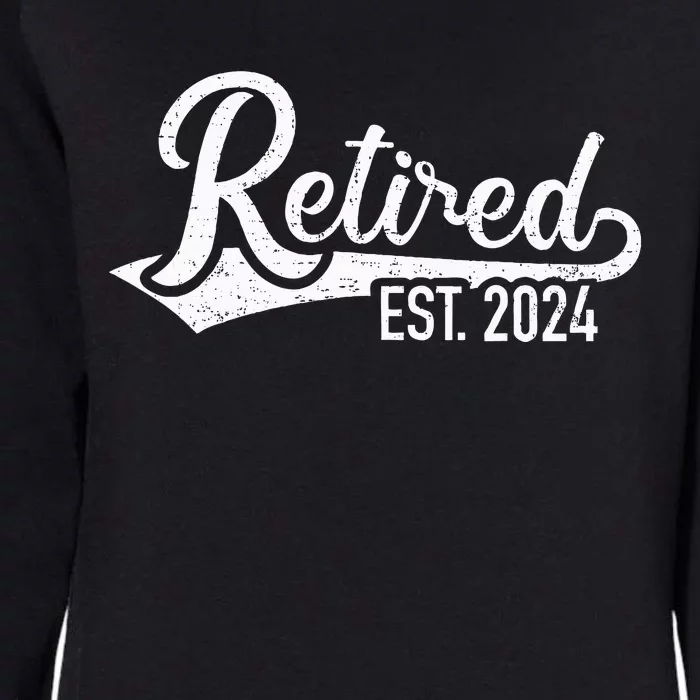 Retired 2024 For Coworker Retirement And Pensioner Womens California Wash Sweatshirt