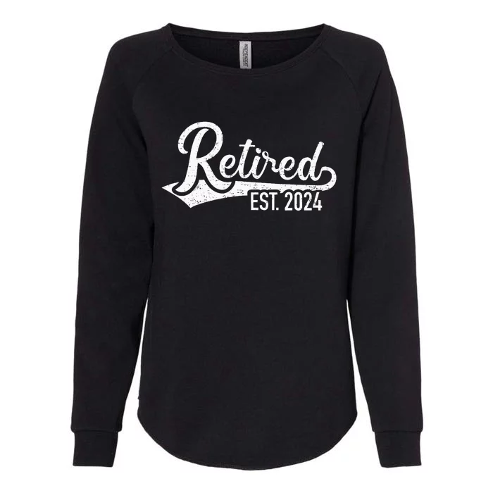 Retired 2024 For Coworker Retirement And Pensioner Womens California Wash Sweatshirt