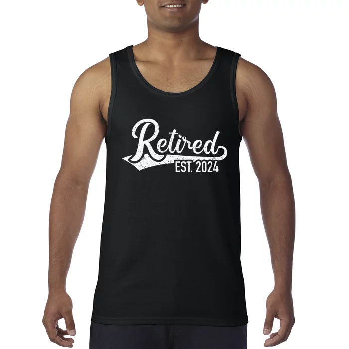 Retired 2024 For Coworker Retirement And Pensioner Tank Top