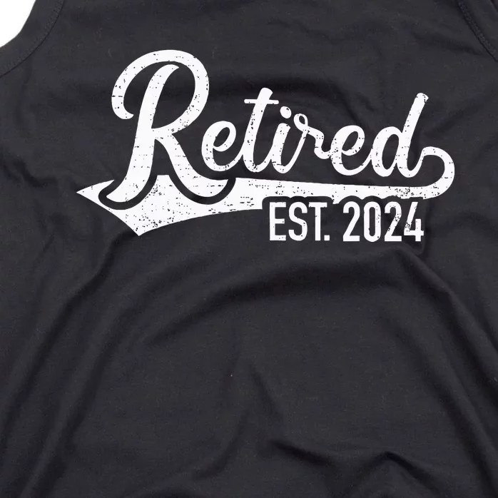 Retired 2024 For Coworker Retirement And Pensioner Tank Top