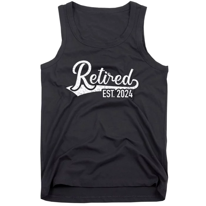 Retired 2024 For Coworker Retirement And Pensioner Tank Top