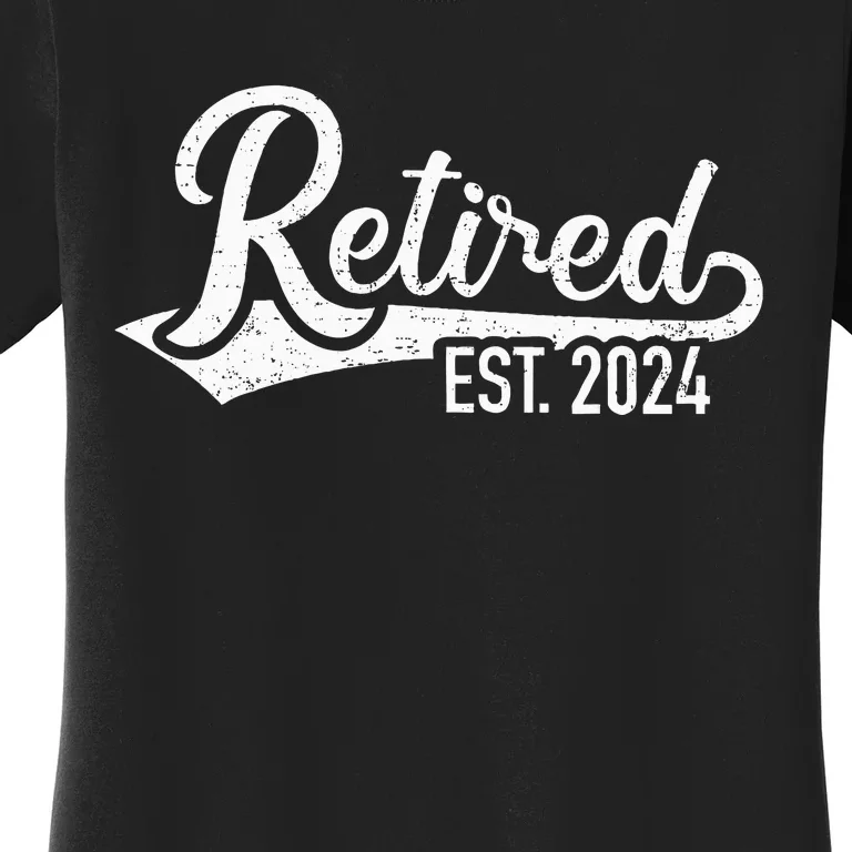 Retired 2024 For Coworker Retirement And Pensioner Women's T-Shirt