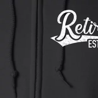 Retired 2024 For Coworker Retirement And Pensioner Full Zip Hoodie