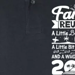 Retro 2024 Family Reunion A Little Bit Of Crazy Funny Family Softstyle Adult Sport Polo